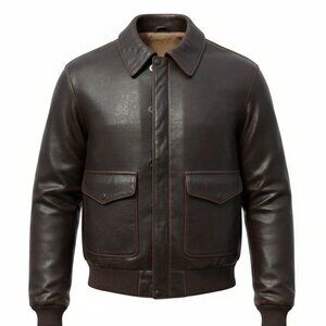 Vintage 1980s Type A2 Avirex Leather Us Army Air Forces Flight Jacket